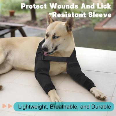 Show full view: Supet Front Leg Double Dog Elbow Protector & Recovery Sleeves for Front Legs, Medium slide 3 of 8