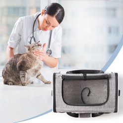 Gapzer Soft-Sided Collapsible & Washable Travel Dog & Cat Carrier, 18.1 x 11.8 x 11.8-in, Grey slide 2 of 9