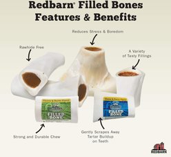 Redbarn Large Peanut Butter Filled Bones Dog Treats, case of 15 slide 2 of 9