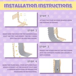 Happy & Polly L-Shape 26.8-in Modern Felt Cat Scratcher, Grey slide 2 of 9