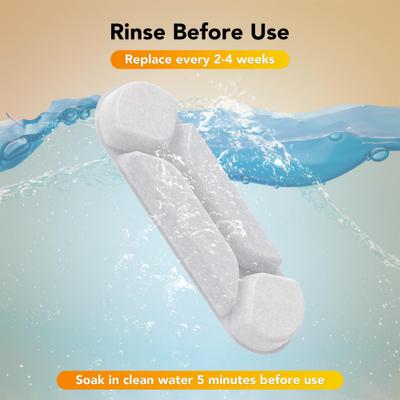 Show full view: UPSKY Elevated 4 Heights Adjustable Stainless Steel Dog & Cat Water Fountain Replacement Filters, 5 count slide 5 of 6