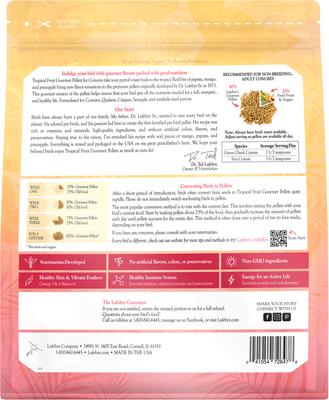 Show full view: Lafeber Tropical Fruit Gourmet Pellets Conure Bird Food, 4-lb bag slide 3 of 10