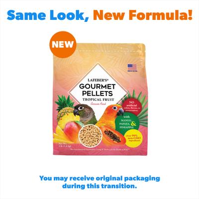 Show full view: Lafeber Tropical Fruit Gourmet Pellets Conure Bird Food, 4-lb bag slide 2 of 10