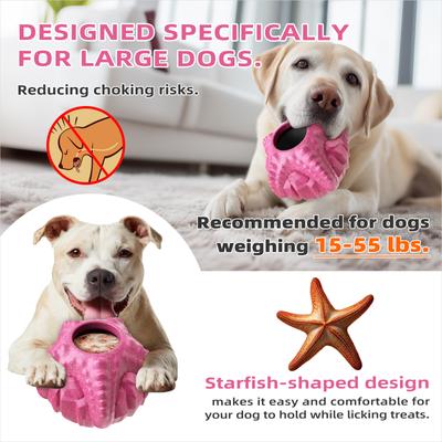 Show full view: KADTC 2 in 1 Durable Starfish Fillable Freeze Dog Chew Toy slide 5 of 7