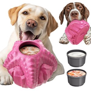 KADTC 2 in 1 Durable Starfish Fillable Freeze Dog Chew Toy