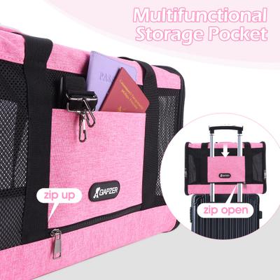 Show full view: Gapzer Soft-Sided Collapsible & Washable Travel Dog & Cat Carrier, 18.1 x 11.8 x 11.8-in, Pink slide 5 of 9