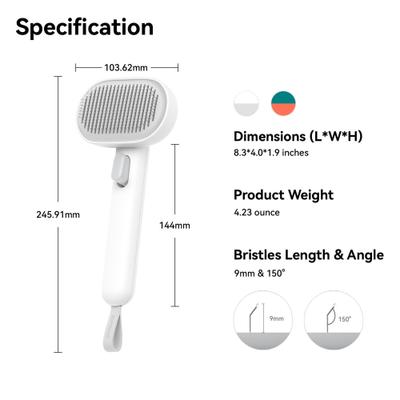 Show full view: aumuca Self Cleaning Cat Slicker Brush, Green/White, 2 count slide 8 of 10