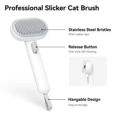 Show full view: aumuca Self Cleaning Cat Slicker Brush, Green/White, 2 count slide 2 of 10