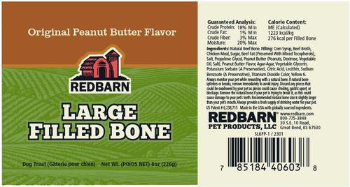 Show full view: Redbarn Large Peanut Butter Filled Bones Dog Treats, case of 15 slide 10 of 12