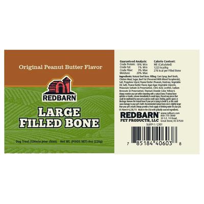 Show full view: Redbarn Large Peanut Butter Filled Bones Dog Treats, 6-in chew, 1 count slide 10 of 12