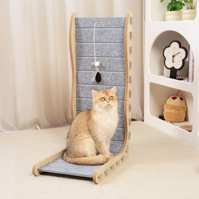 Happy & Polly Happy & Polly 26.8-in Cozy Felt Cat Scratcher, Grey, 1 count