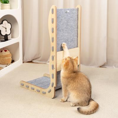 Show full view: Happy & Polly L-Shape 26.8-in Modern Felt Cat Scratcher, Grey slide 3 of 11