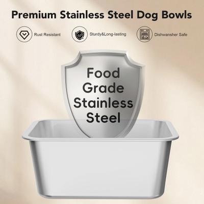 Show full view: Decflow 10-L Stainless Steel No Spill Anti-Splash Dog Water Bowl with XX-Large Silicone Mat, Beige slide 8 of 10