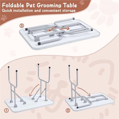 Show full view: Yaheetech Adjustable Dog Grooming Table, Black slide 6 of 7