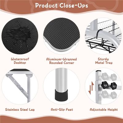 Show full view: Yaheetech Adjustable Dog Grooming Table, Black slide 4 of 7