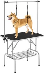 Yaheetech Adjustable Dog Grooming Table, Black