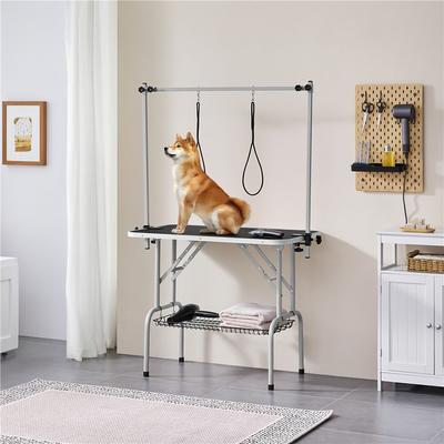 Show full view: Yaheetech Adjustable Dog Grooming Table, Black slide 2 of 7