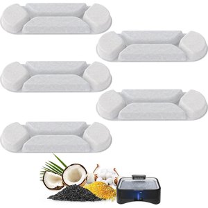 UPSKY Elevated 4 Heights Adjustable Stainless Steel Dog & Cat Water Fountain Replacement Filters, 5 count