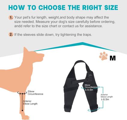 Show full view: Supet Front Leg Double Dog Elbow Protector & Recovery Sleeves for Front Legs, Medium slide 4 of 8