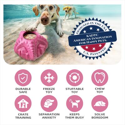 Show full view: KADTC 2 in 1 Durable Starfish Fillable Freeze Dog Chew Toy slide 2 of 7