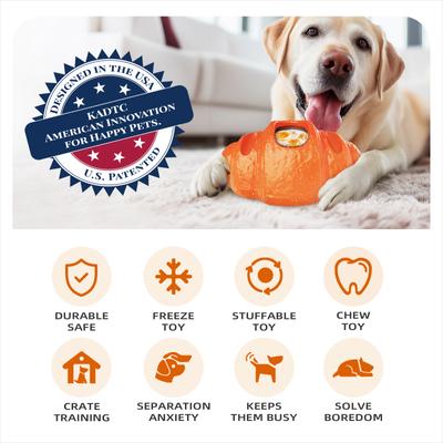 Show full view: KADTC 2 in 1 Durable Croissant Fillable Freeze Dog Chew Toy slide 2 of 7