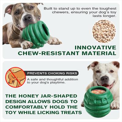 Show full view: KADTC 3 in 1 Honey Jar Fillable Freeze Enrichment Dog Treat Dispenser Chew Toy slide 4 of 7