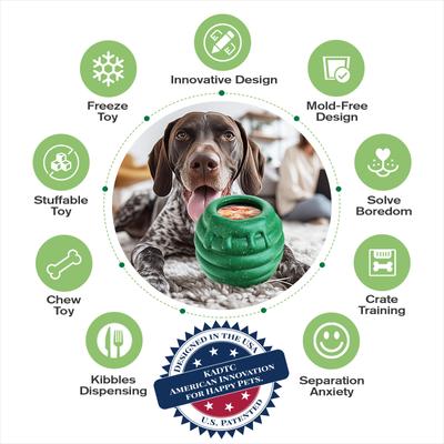 Show full view: KADTC 3 in 1 Honey Jar Fillable Freeze Enrichment Dog Treat Dispenser Chew Toy slide 2 of 7