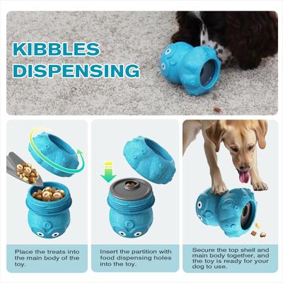 Show full view: KADTC 3 in 1 Octopus Fillable Freeze Enrichment Dog Treat Dispenser Chew Toy slide 6 of 7