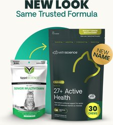 VetriScience Nu Cat Senior 27+ Active Health Fish Flavored Chews Soft Chews Multivitamin for Cats, 30 count slide 2 of 9