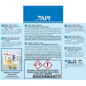 API Ammonia Freshwater & Saltwater Aquarium Test Kit, 130 count
