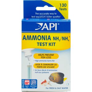 API Ammonia Freshwater & Saltwater Aquarium Test Kit, 130 count