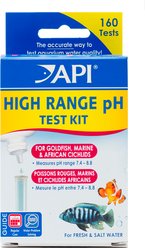 API High Range pH Fresh & Salt Water Aquarium Test Kit, 160 count