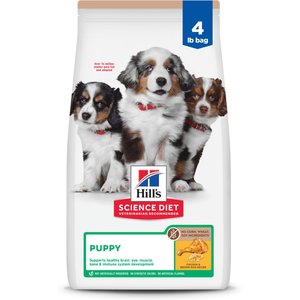 Hill's Science Diet Puppy Chicken & Brown Rice Recipe No Corn, Wheat or Soy Dry Dog Food, 4-lb bag