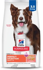 Hill's Science Diet Adult Perfect Digestion Salmon, Brown Rice & Whole Oats Recipe Dry Dog Food, 3.5-lb bag