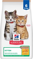 Hill's Science Diet Kitten Chicken & Brown Rice Recipe No Corn, Wheat or Soy Dry Cat Food, 6-lb bag