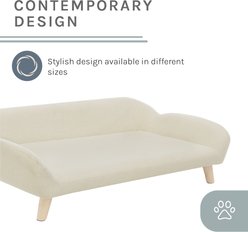 Sam's Pets Akkeri Linen Couch Dog Bed, Cream, Large: 39-in slide 2 of 8