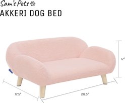 Sam's Pets Akkeri Boucle Couch Dog Bed, Pink, Small: 29-in slide 2 of 8