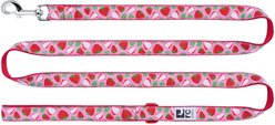 RC Pets Nylon, Polyester & Coated Metal Reflective Label Dog Leash, Strawberries, 6-ft long, 3/4-in wide