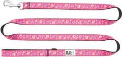 RC Pets Nylon, Polyester & Coated Metal Reflective Label Dog Leash, Fresh Tracks Pink, 6-ft long, 1-in wide