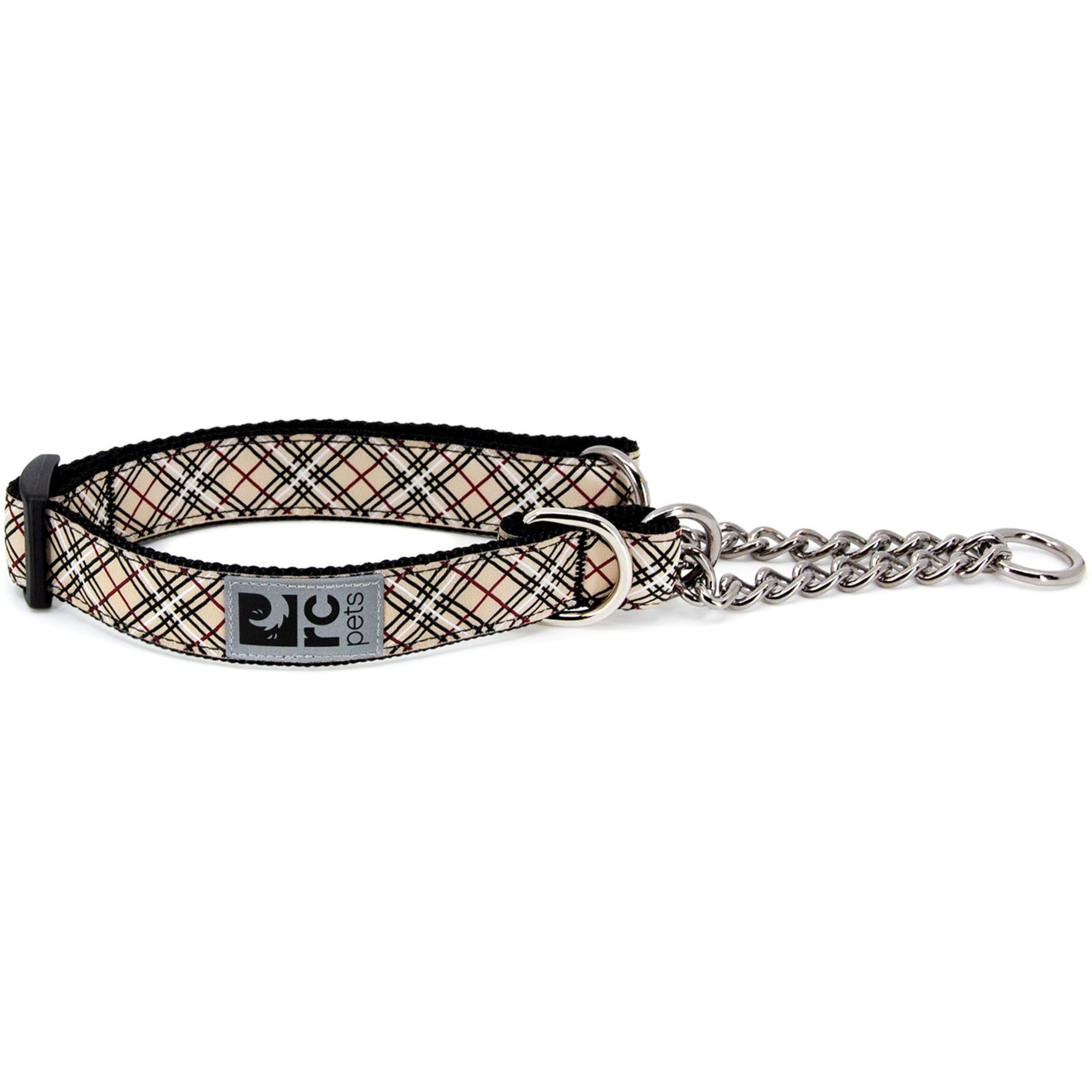 RC Pets Tan Tartan Dog Training Collar, Large: 18 to 26-in neck, 1-in wide