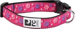 RC Pets Fresh Tracks Pink Dog Collar, Large: 15 to 20-in neck, 1-in wide
