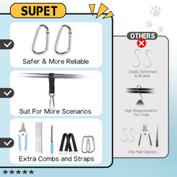 Supet Dog Grooming Hammock for Nail Trimming, Black, Medium slide 2 of 7