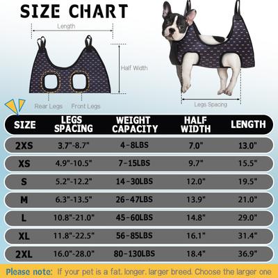 Show full view: Supet Dog Grooming Hammock for Nail Trimming, Black, Small slide 6 of 7