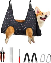 Supet Dog Grooming Hammock for Nail Trimming, Black, Medium slide 1 of 7