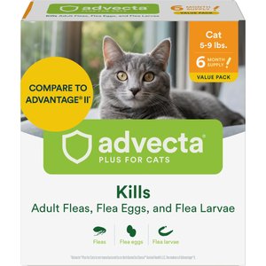 Advecta Flea Spot Treatment for Cats, 5-9 lbs, 6 doses (6-mos. supply)