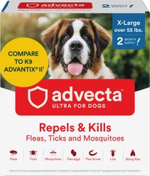 Advecta Flea & Tick Spot Treatment for X-Large Dogs, over 55 lbs, 2 doses (2-mos. supply)