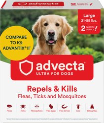 Advecta Flea & Tick Spot Treatment for Large Dogs, 21-55 lbs, 2 doses (2-mos. supply)