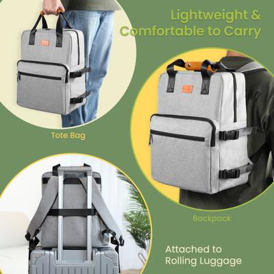 Show full view: Delomo Airline Approved Backpack Dog Travel Bag, 25-L, Grey slide 5 of 6