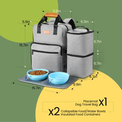 Show full view: Delomo Airline Approved Backpack Dog Travel Bag, 25-L, Grey slide 2 of 6