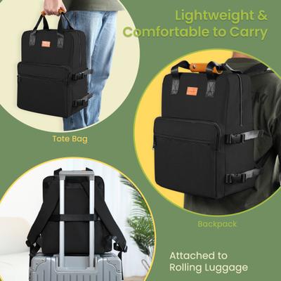 Show full view: Delomo Airline Approved Backpack Dog Travel Bag, 25-L, Black slide 5 of 6